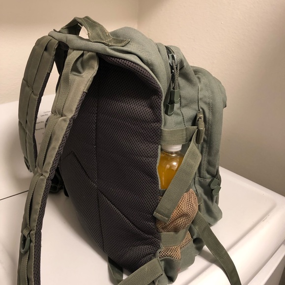 Royal Bag Large Backpack Olive Canvas School Back Padding Side Pockets - Picture 10 of 12